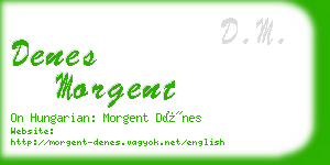 denes morgent business card